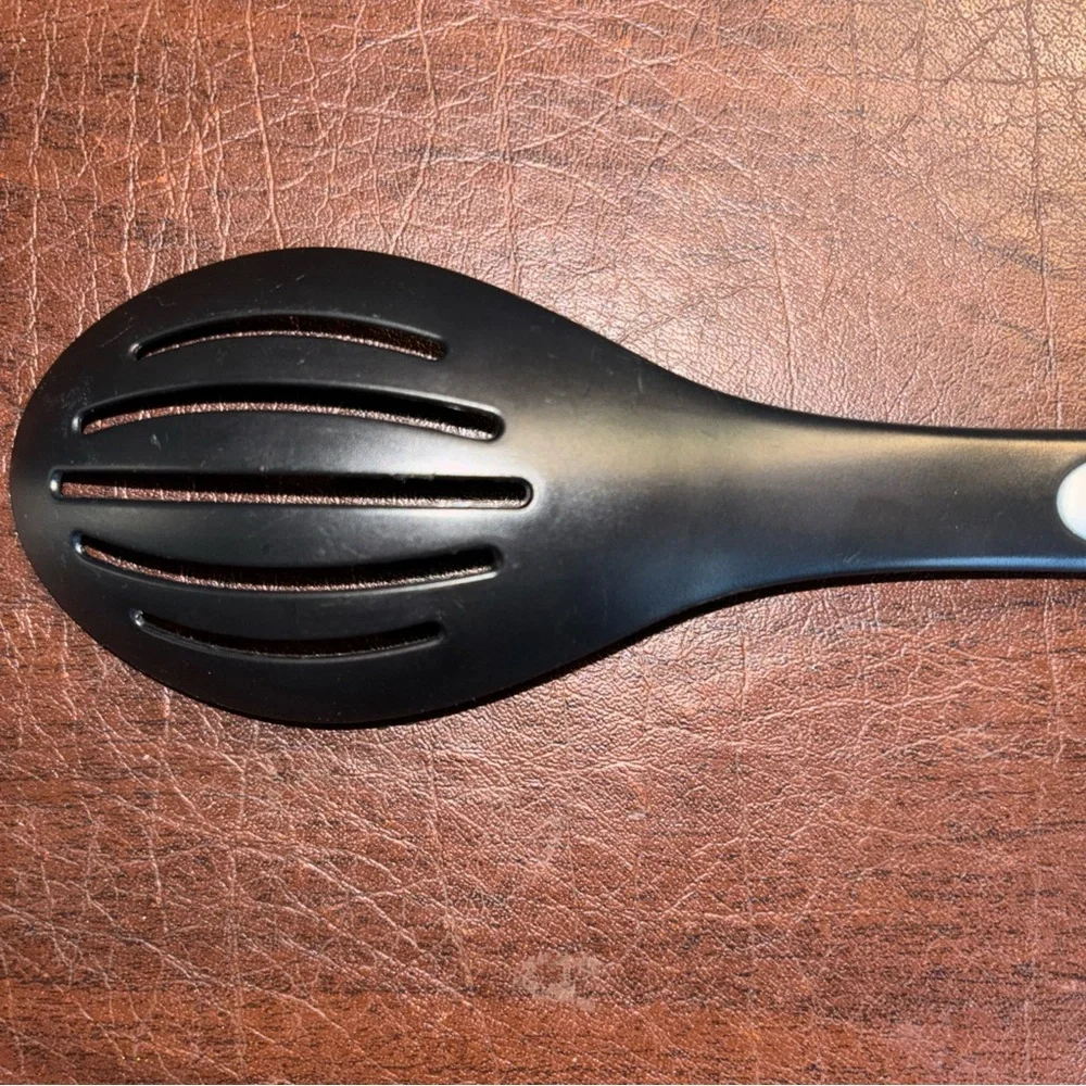 Calphalon‎ Black and Silver Slotted Spoon